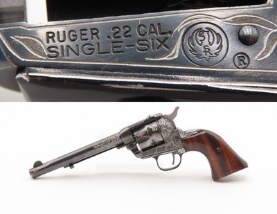 ENGRAVED Ruger SINGLE SIX Single Action THREE SCREW FRAME 1970 Revolver C&R Predecessor to the “NEW MODEL” Single Six - Image 2 of 19