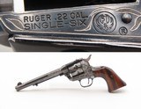 ENGRAVED Ruger SINGLE SIX Single Action THREE SCREW FRAME 1970 Revolver C&R Predecessor to the “NEW MODEL” Single Six - Image 2 of 19
