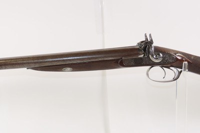 NICELY ENGRAVED Antique CHARLES LANCASTER Double Barrel PERCUSSION ShotgunLONDON MADE Side by Side HUNTING/SPORTING Gun - Image 4 of 23