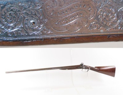 NICELY ENGRAVED Antique CHARLES LANCASTER Double Barrel PERCUSSION ShotgunLONDON MADE Side by Side HUNTING/SPORTING Gun - Image 1 of 23