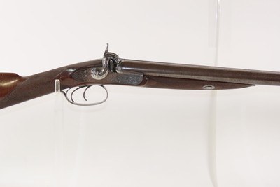 NICELY ENGRAVED Antique CHARLES LANCASTER Double Barrel PERCUSSION ShotgunLONDON MADE Side by Side HUNTING/SPORTING Gun - Image 20 of 23