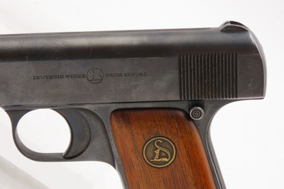 Post-WW I Deutsche Werke ORTGIES 7.65x17mm Hammerless C&R Pistol EVA BRAUNType Pistol Given to His Mistress by the Führer - Image 4 of 21