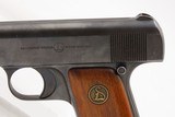 Post-WW I Deutsche Werke ORTGIES 7.65x17mm Hammerless C&R Pistol EVA BRAUNType Pistol Given to His Mistress by the Führer - Image 4 of 21