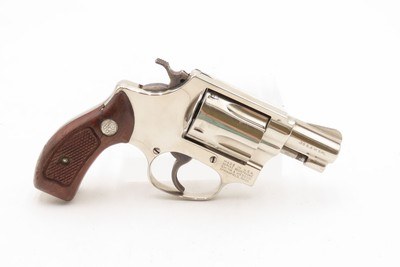 Smith & Wesson M36 .38 Special SELF DEFENSE CONCEAL/CARRY Revolver 1979-80NICKEL FINISH S&W with 2” Barrel & CHECKERED GRIPS - Image 15 of 18