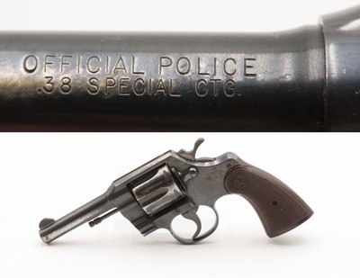 COLT “OFFICIAL POLICE” .38 Special Double Action SELF DEFENSE Revolver C&R6-Shot Revolver Used by POLICE FORCES and the US Military - Image 1 of 19