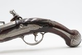 BRACE of BRASS & SILVER INLAID Antique OTTOMAN Flintlock HOLSTER Pistols“M.A. GIVRATI” Marked Mid to Late 1700s Pistols - Image 7 of 25