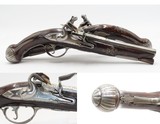BRACE of BRASS & SILVER INLAID Antique OTTOMAN Flintlock HOLSTER Pistols“M.A. GIVRATI” Marked Mid to Late 1700s Pistols - Image 3 of 25