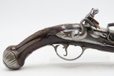 BRACE of BRASS & SILVER INLAID Antique OTTOMAN Flintlock HOLSTER Pistols“M.A. GIVRATI” Marked Mid to Late 1700s Pistols - Image 2 of 25