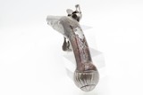 BRACE of BRASS & SILVER INLAID Antique OTTOMAN Flintlock HOLSTER Pistols“M.A. GIVRATI” Marked Mid to Late 1700s Pistols - Image 22 of 25