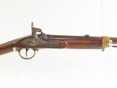 European CIVIL WAR Dated Antique “A.E.” Marked RIFLED Percussion CARBINE 1863 Dated PERCUSSION .58 Caliber Carbine - Image 4 of 20