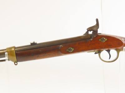 European CIVIL WAR Dated Antique “A.E.” Marked RIFLED Percussion CARBINE 1863 Dated PERCUSSION .58 Caliber Carbine - Image 17 of 20
