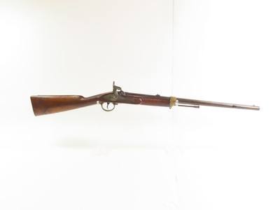 European CIVIL WAR Dated Antique “A.E.” Marked RIFLED Percussion CARBINE 1863 Dated PERCUSSION .58 Caliber Carbine - Image 2 of 20