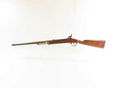 European CIVIL WAR Dated Antique “A.E.” Marked RIFLED Percussion CARBINE 1863 Dated PERCUSSION .58 Caliber Carbine - Image 15 of 20