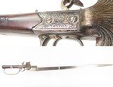 LONDON Antique CHARLES GRIERSON Silver Hilted Flintlock SWORD PISTOL .45Gunmaker to His Majesty KING GEORGE III - Image 1 of 15