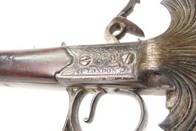 LONDON Antique CHARLES GRIERSON Silver Hilted Flintlock SWORD PISTOL .45Gunmaker to His Majesty KING GEORGE III - Image 6 of 15
