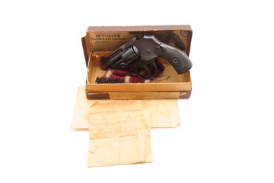 CHICAGO, IL 2” IVER JOHNSON Hammerless Top Break Revolver FACTORY BOX C&R1919 Receipt from VON LENGERKE & ANTOINE! - Image 1 of 21