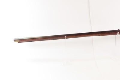 c.1850s-60s Antique ENGRAVED Full-Stock .36 Percussion American LONG RIFLEMaple Stripe Full Stock Game Getter DOUBLE SET TRIGGER - Image 17 of 19
