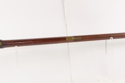 c.1850s-60s Antique ENGRAVED Full-Stock .36 Percussion American LONG RIFLEMaple Stripe Full Stock Game Getter DOUBLE SET TRIGGER - Image 9 of 19