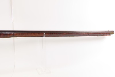 c.1850s-60s Antique ENGRAVED Full-Stock .36 Percussion American LONG RIFLEMaple Stripe Full Stock Game Getter DOUBLE SET TRIGGER - Image 5 of 19