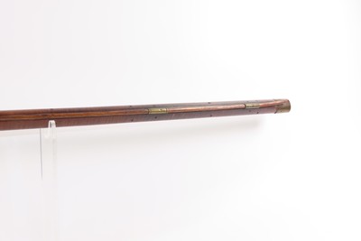 c.1850s-60s Antique ENGRAVED Full-Stock .36 Percussion American LONG RIFLEMaple Stripe Full Stock Game Getter DOUBLE SET TRIGGER - Image 10 of 19