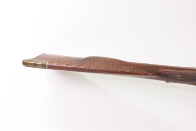 c.1850s-60s Antique ENGRAVED Full-Stock .36 Percussion American LONG RIFLEMaple Stripe Full Stock Game Getter DOUBLE SET TRIGGER - Image 11 of 19