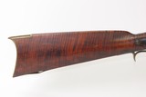 c.1850s-60s Antique ENGRAVED Full-Stock .36 Percussion American LONG RIFLEMaple Stripe Full Stock Game Getter DOUBLE SET TRIGGER - Image 3 of 19