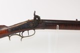 c.1850s-60s Antique ENGRAVED Full-Stock .36 Percussion American LONG RIFLEMaple Stripe Full Stock Game Getter DOUBLE SET TRIGGER - Image 4 of 19