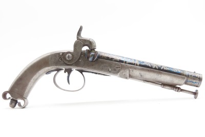 CASED BRACE of SCOTTISH Antique RAMSHORN PISTOLD by RICHARD SOUTHALLEngraved, Fire Blue, All Metal, Matching Pair - Image 5 of 24