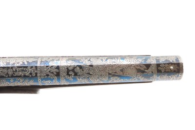 CASED BRACE of SCOTTISH Antique RAMSHORN PISTOLD by RICHARD SOUTHALLEngraved, Fire Blue, All Metal, Matching Pair - Image 11 of 24