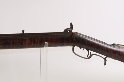 c.1850s-60s Antique TAYLOR Full-Stock .36 Percussion American LONG RIFLEHUNTING/HOMESTEAD Game Getter TIGER MAPLE STOCK - Image 16 of 19