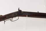 c.1850s-60s Antique TAYLOR Full-Stock .36 Percussion American LONG RIFLEHUNTING/HOMESTEAD Game Getter TIGER MAPLE STOCK - Image 4 of 19