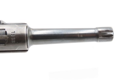 WWII GERMAN MAUSER s/42 Code “1938” Date Luger P.08 Pistol C&R w/HOLSTERTHIRD REICH 9mm Sidearm - Image 3 of 19