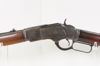 Game Scene Engraved Antique WINCHESTER M1873 Lever Action Rifle .44-40 WCFWith Cody Letter; Made 1886 New Haven - Image 18 of 24