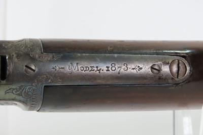 Game Scene Engraved Antique WINCHESTER M1873 Lever Action Rifle .44-40 WCFWith Cody Letter; Made 1886 New Haven - Image 15 of 24
