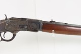 Game Scene Engraved Antique WINCHESTER M1873 Lever Action Rifle .44-40 WCFWith Cody Letter; Made 1886 New Haven - Image 4 of 24