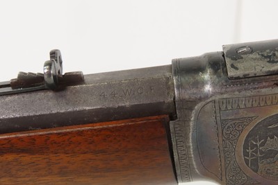 Game Scene Engraved Antique WINCHESTER M1873 Lever Action Rifle .44-40 WCFWith Cody Letter; Made 1886 New Haven - Image 21 of 24