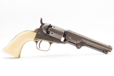 GUSTAVE YOUNG Era Factory Engraved COLT M1849 Revolver ANTIQUE IVORY GRIPSMODEL 1849 .31 Caliber PERCUSSION “Pocket Revolver” - Image 7 of 21
