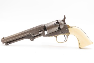 GUSTAVE YOUNG Era Factory Engraved COLT M1849 Revolver ANTIQUE IVORY GRIPSMODEL 1849 .31 Caliber PERCUSSION “Pocket Revolver” - Image 12 of 21