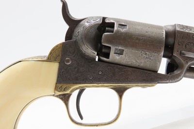 GUSTAVE YOUNG Era Factory Engraved COLT M1849 Revolver ANTIQUE IVORY GRIPSMODEL 1849 .31 Caliber PERCUSSION “Pocket Revolver” - Image 15 of 21