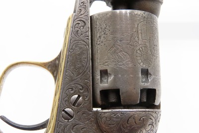 GUSTAVE YOUNG Era Factory Engraved COLT M1849 Revolver ANTIQUE IVORY GRIPSMODEL 1849 .31 Caliber PERCUSSION “Pocket Revolver” - Image 5 of 21