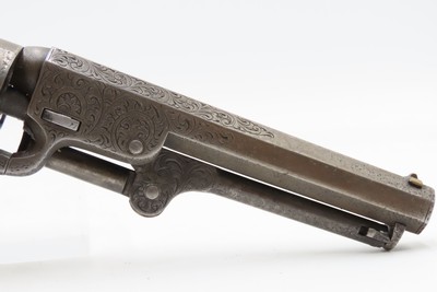 GUSTAVE YOUNG Era Factory Engraved COLT M1849 Revolver ANTIQUE IVORY GRIPSMODEL 1849 .31 Caliber PERCUSSION “Pocket Revolver” - Image 8 of 21