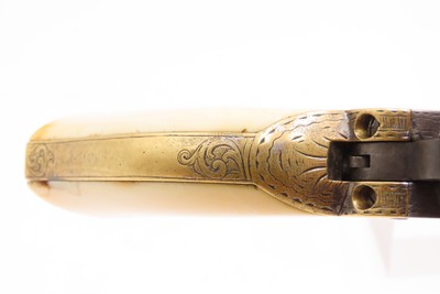 GUSTAVE YOUNG Era Factory Engraved COLT M1849 Revolver ANTIQUE IVORY GRIPSMODEL 1849 .31 Caliber PERCUSSION “Pocket Revolver” - Image 10 of 21