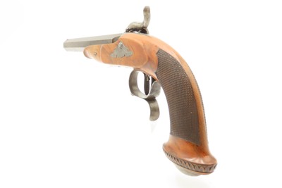 CASED Antique PAIR of ENGRAVED European Percussion DUELING & TARGET Pistols ATTRACTIVE Mid-19th Century BRACE w/ACCESSORIES - Image 20 of 25
