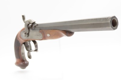 CASED Antique PAIR of ENGRAVED European Percussion DUELING & TARGET Pistols ATTRACTIVE Mid-19th Century BRACE w/ACCESSORIES - Image 19 of 25