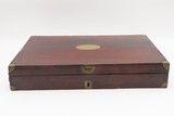 Antique CASED PAIR of ENGRAVED Belgian Percussion DUELING/TARGET PistolsATTRACTIVE “N. Chaumont” Gold Inlaid BRACE w/ACCESSORIES - Image 15 of 25