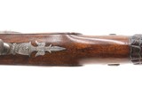 Antique CASED PAIR of ENGRAVED Belgian Percussion DUELING/TARGET PistolsATTRACTIVE “N. Chaumont” Gold Inlaid BRACE w/ACCESSORIES - Image 7 of 25