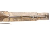 Engraved CASED PAIR Antique SCOTTISH Full Metal Percussion CAMPBELL Pistols Mid-1800s Etched HIGHLANDS Finished in SILVER & GOLD - Image 16 of 25