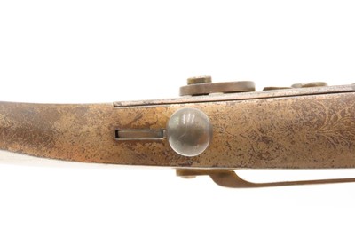 Engraved CASED PAIR Antique SCOTTISH Full Metal Percussion CAMPBELL Pistols Mid-1800s Etched HIGHLANDS Finished in SILVER & GOLD - Image 12 of 25