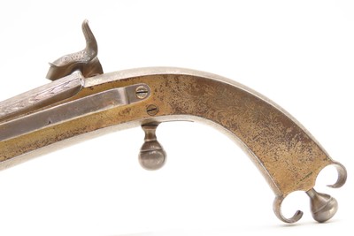 Engraved CASED PAIR Antique SCOTTISH Full Metal Percussion CAMPBELL Pistols Mid-1800s Etched HIGHLANDS Finished in SILVER & GOLD - Image 6 of 25