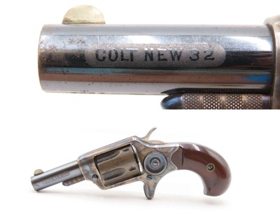 COLT NEW LINE Antique 5-Shot .32 RF ETCHED PANEL Pocket Revolver WILD WESTVery Fine 1874 Conceal & Carry SELF DEFENSE Gun